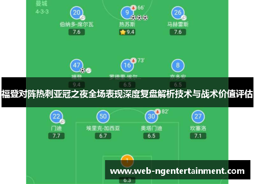 福登对阵热刺亚冠之夜全场表现深度复盘解析技术与战术价值评估