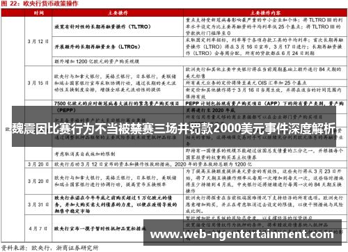 魏震因比赛行为不当被禁赛三场并罚款2000美元事件深度解析